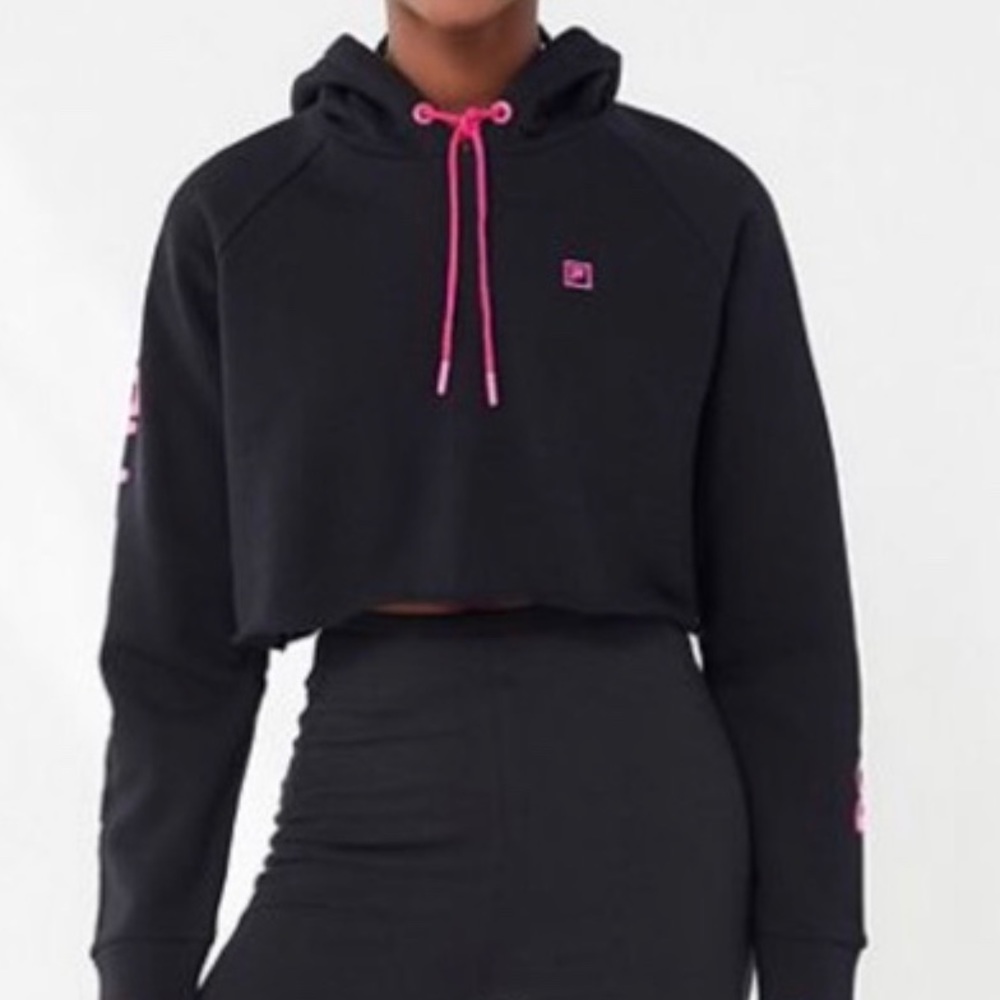 Fila cropped hoodie size medium